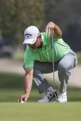 Feb. 20, 2015 - Los Angeles, California, U.S - Gary Woodland plays in the second round of the Northern Trust Open PGA Golf Herren golf tournament at Riviera Country Club in Los Angeles on Friday, February 20, 2015. 2015 Northern Trust Open - ZUMAc68_