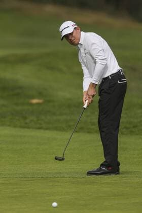 Feb. 20, 2015 - Los Angeles, California, U.S - Justin Leonard plays in the second round of the Northern Trust Open PGA Golf Herren golf tournament at Riviera Country Club in Los Angeles on Friday, February 20, 2015. 2015 Northern Trust Open - ZUMAc68_