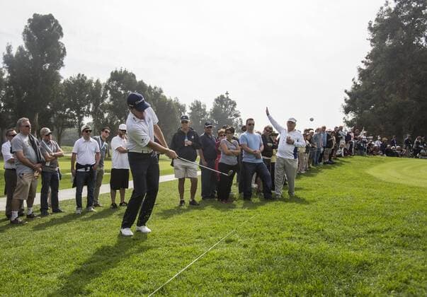 Feb. 20, 2015 - Los Angeles, California, U.S - Jimmy Walker plays in the second round of the Northern Trust Open PGA Golf Herren golf tournament at Riviera Country Club in Los Angeles on Friday, February 20, 2015. 2015 Northern Trust Open - ZUMAc68_