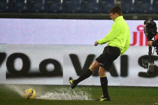 Tommaso Rocchi. Match suspended for heavy rain Genova 21-02-2015 Stadio Marassi Football Calcio Serie A Sampdoria - Genoa CFC. andreaxstaccioli