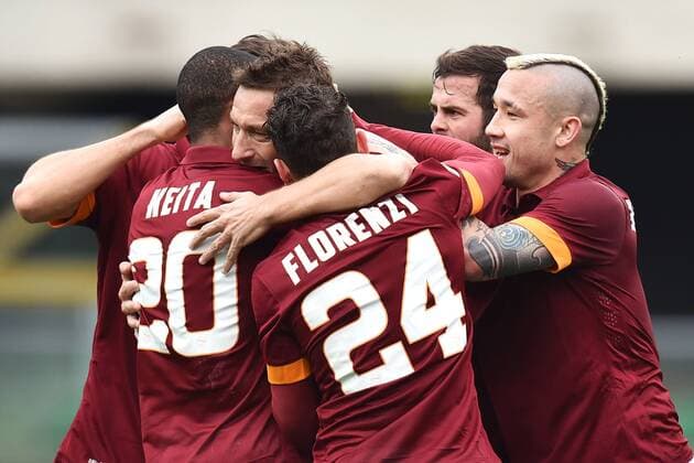 Francesco Totti Roma Goal celebration 22-02-2015 Football Calcio Serie A Hellas Verona - AS Roma - Foto AndreaxStaccioli Insidefoto andreaxstaccioli
