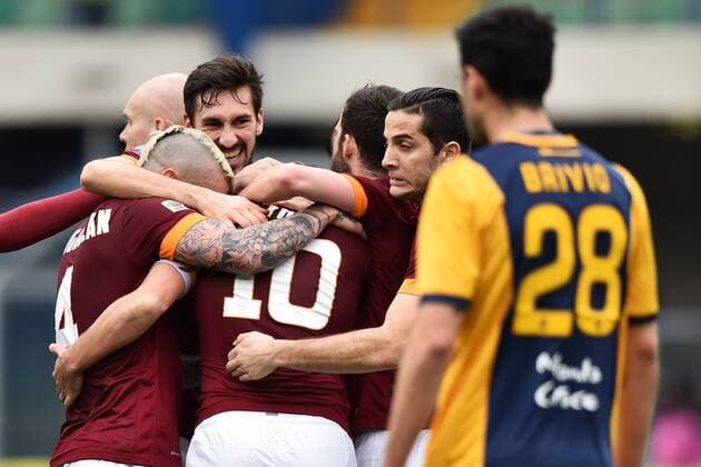 Francesco Totti Roma Goal celebration 22-02-2015 Football Calcio Serie A Hellas Verona - AS Roma - Foto AndreaxStaccioli Insidefoto andreaxstaccioli