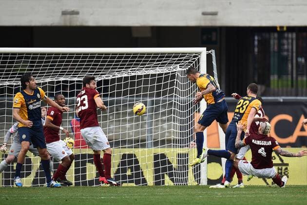 Bosko Jankovic Verona Goal celebration 1-1 22-02-2015 Football Calcio Serie A Hellas Verona - AS Roma - Foto AndreaxStaccioli Insidefoto andreaxstaccioli