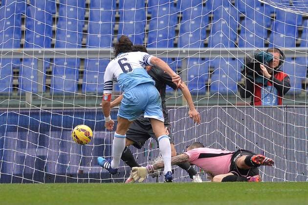 Stefano Mauri Lazio. Goal celebrations. Football Calcio 2014 2015 Serie A. Lazio Rom - Palermo US - Foto AntoniettaxBaldassarre Insidefoto AntoniettaxBaldassarre
