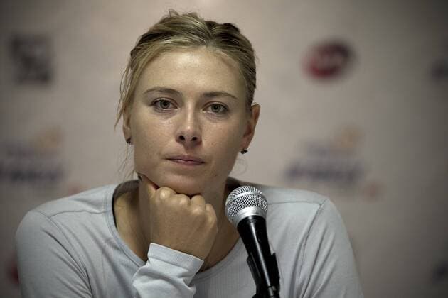 (150224) -- ACAPULCO, Feb. 23, 2015 -- Russia s Maria Sharapova attends a press conference PK Pressekonferenz after winning the women s single match against ShelbyRogers of the U.S. at the Abierto Mexicano Telcel tennis tournament in Acapulco, Guerrero, Mexico, Feb. 23, 2015. Sharapova won 2-0. ) (SP)MEXICO-ACAPULCO-TENNIS-OPEN AlejandroxAyala 