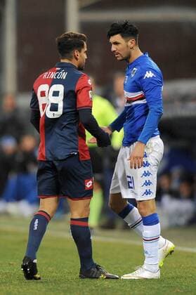 Serie A Sampdoria Genua - CFC Genua 1893 FC 2014 2015 Tomas Rincon , Roberto Soriano xHOCHxZWEIx xItalyxPhotoxPressx 