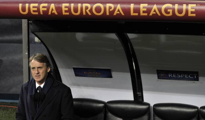 IPP20150226 Football - soccer: UEFA Europa League, Inter Mailand - Celtic, roberto mancini, coach inter xHOCHxZWEIx xItalyxPhotoxPressx 