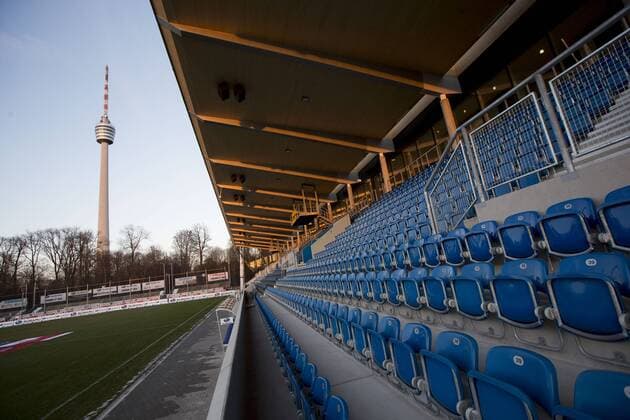 Fußball, Stadiongeschichte Stuttgarter Kickers Stadion - Presserundgang im neu umgebauten Gazi Stadion auf der Waldau - Stuttgarter Kickers