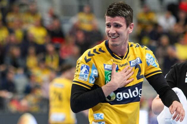 Andy Schmid (Rückraum Mitte, Rhein-Neckar Löwen), Einzelbild, Aktion, Action, Handball, DKB Bundesliga, Rhein-Neckar Löwen - SG Flensburg-Handewitt, xozx