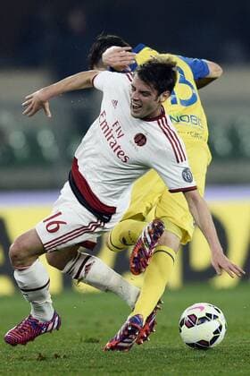 Verona, 28.02.2015 - Serie A 2014 2015 - AC Chievo Verona vs AC Milan - Andrea Poli-Mariano Izco 