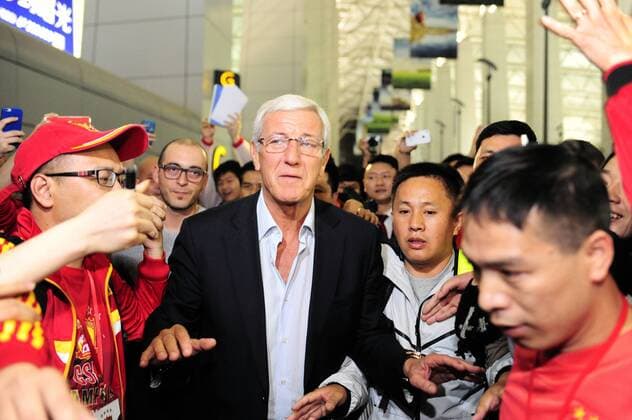 GUANGZHOU, CHINA - FEBRUARY 28: (CHINA OUT) Head coach of Guangzhou Evergrande Marcello Lippi sets out to return his country by plane after his resignation on February 28, 2015 in Guangzhou, Guangdong province of China.  CFP463947563 