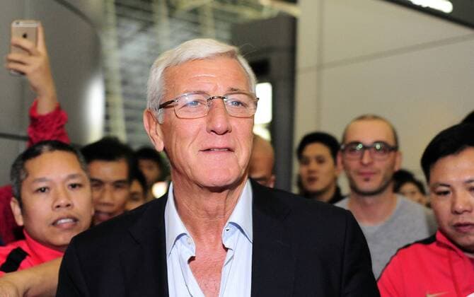 GUANGZHOU, CHINA - FEBRUARY 28: (CHINA OUT) Head coach of Guangzhou Evergrande Marcello Lippi sets out to return his country by plane after his resignation on February 28, 2015 in Guangzhou, Guangdong province of China.  CFP463947568 