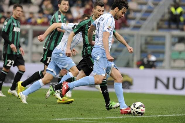 Gol Marco Parolo Lazio Goal celebration Reggio Emilia Serie A 2014 2015 US Sassuolo Calcio - Lazio Rom 0-3 fnozxinside