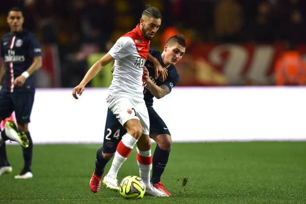 Yannick FERREIRA CARRASCO (mon) - MARCO VERRATTI (psg) FOOTBALL : Monaco vs Paris SG - Ligue 1 - 01 03 2015 FEP Panoramic 