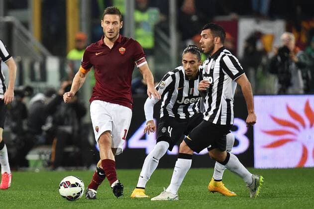 Francesco Totti Roma, Carlos Tevez Juventus Roma 02-03-2015 Stadio Olimpico Football Calcio Serie A AS Rom vs Juventus Turin andreaxstaccioli