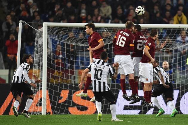 Carlos Tevez Juventus. Goal celebration Roma 02-03-2015 Stadio Olimpico Football Calcio Serie A AS Rom vs Juventus Turin andreaxstaccioli