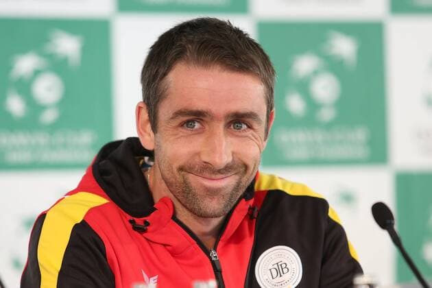 02.03.2014, xjfx, Tennis, Davis Cup 2014 Deutschland - Frankreich, Pressekonferenz v.l. Benjamin BECKER (Deutscher Tennis Bund)
