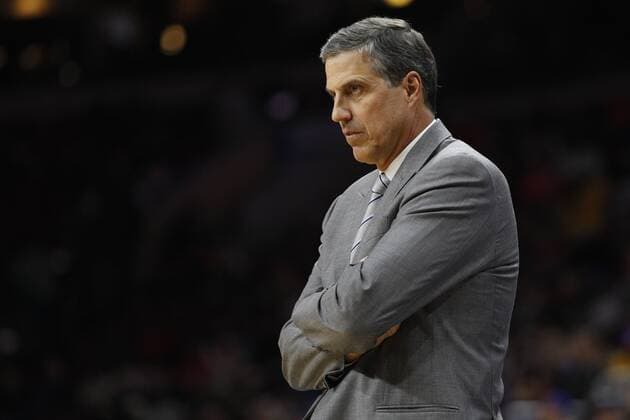 February 27, 2015: Washington Wizards head coach Randy Wittman looks on during the NBA Basketball Herren USA game between the Washington Wizards and the Philadelphia 76ers at the Wells Fargo Center in Philadelphia, Pennsylvania. The Philadelphia 76ers won 89-81. NBA 2015: Wizards vs 76ers FEB 27 - ZUMAc04_