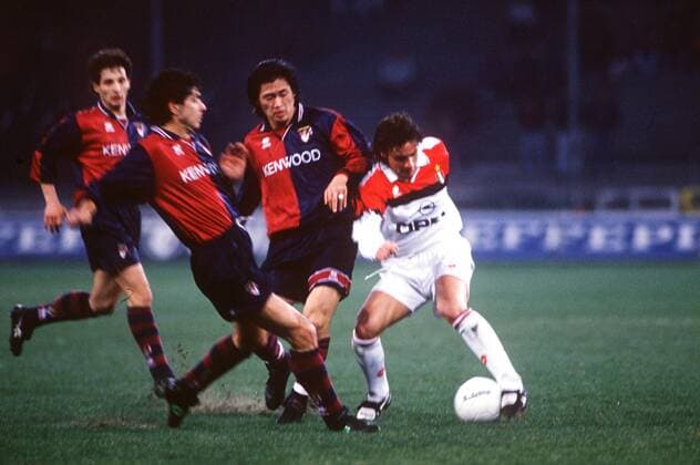 KAZU MIURA, MARCO SIMONE CAMPIONATO 1994 1995 SERIE A FC GENOA 1893 CFC