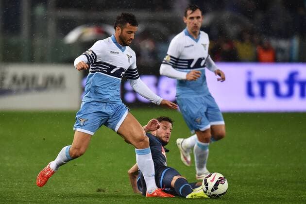 Felipe Anderson, Miroslav Klose Lazio, Dries Mertens (C) Napoli Calcio Coppa Italia Lazio Rom vs SSC Neapel Foto AndreaxStaccioli Insidefoto andreaxstaccioli