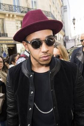 Lewis Hamilton CELEBRITES : Defile Balmin - Pret a Porter - 05 03 2015 JBAutissier 