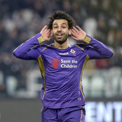 Esultanza Mohamed Salah Fiorentina dopo gol 1-2, goal celebration Coppa Italia 2015 - Juventus Turin - AC Florenz (ACF Fiorentina) (ACF Fiorentina (AC Florenz (ACF Fiorentina) ) ) filippoxalfero