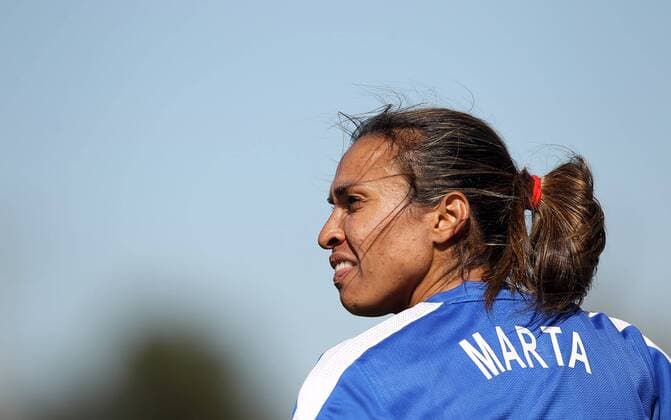 v.li.: Marta Silva (Brasilien) Portrait Fussball, Algarve Cup 2015, Schweden - Brasilien, xmrx