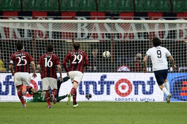 Serie A AC Milan - Hellas Verona gol Luca Toni 