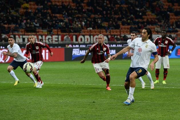 Serie A AC Milan - Hellas Verona gol Luca Toni 