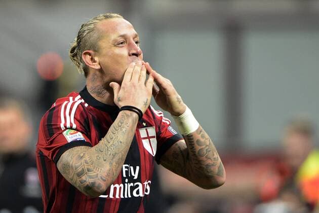 Philippe Mexes Milan 2-1. Celebration goal Milano 07-03-2015 Stadio Giuseppe Meazza - Serie A Milan - Hellas Verona. Foto GiuseppexCeleste Insidefoto giuseppexceleste