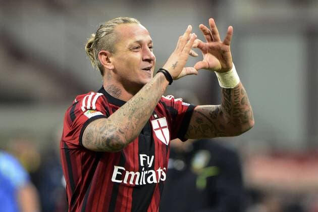 Philippe Mexes Milan 2-1. Celebration goal Milano 07-03-2015 Stadio Giuseppe Meazza - Serie A Milan - Hellas Verona. Foto GiuseppexCeleste Insidefoto giuseppexceleste