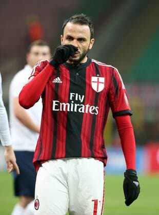 07.03.2015. San Siro stadium, Milan, Italy. Serie A football. AC Milan versus Hellas Verona. Pazzini xPaoloxNuccix  ActionPlus11603376
