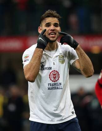 07.03.2015. San Siro stadium, Milan, Italy. Serie A football. AC Milan versus Hellas Verona. Tachtsidis purs into his own goal in the 47th minute xPaoloxNuccix  ActionPlus11603389