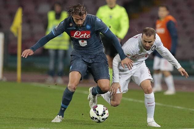 Adriano Buss Henrique Napoli, Rodrigo Palacio Inter, Napoli 08-03-2015 Stadio San Paolo Football, Serie A: SSC Napoli vs. Inter Mailand cesarexpurini