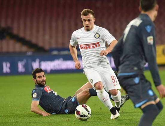 IPP20150308 Football - soccer: Serie A, SSC Neapel - Inter Mailand, Xherdan Shaqiri xHOCHxZWEIx xItalyxPhotoxPressx 