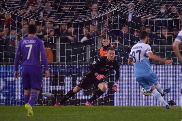Antonio Candreva Lazio penalty Roma 09-03-2015 Stadio Olimpico Football Calcio Serie A Lazio Rom vs AC Florenz (ACF Fiorentina) andreaxstaccioli
