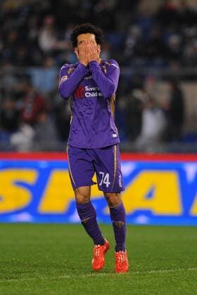 09.03.2015. Rome, Italy. Serie A Football. Lazio versus Fiorentina. Mohamed Salah is frustrated after a missed goal xGiuseppexMaffiax  ActionPlus11603757