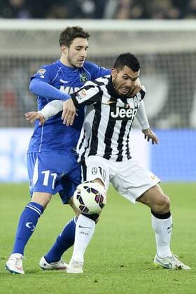 Serie A, Juventus Turin - US Sassuolo Calcio Carlos Tevez-Sime Vrsaljko 