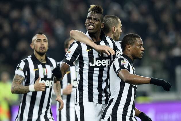 Db Torino 09 03 2015 - campionato di calcio serie A Juventus-Sassuolo foto Daniele Buffa Image nella foto: esultanza gol Paul Pogba 