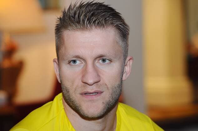 Mittwoch 30.07.2014, Saison 2014 2015, 1. Bundesliga, Trainingslager, TL, BV Borussia Dortmund in Bad Ragaz, Jakub Blaszczykowski, KUBA (BVB) beim Interview, Portrait DeFodi01045006464