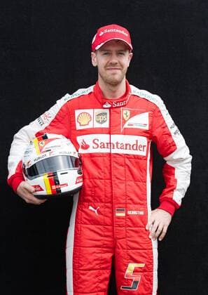(150312) -- MELBOURNE, March 12, 2015 -- Scuderia Ferrari Formula One driver Sebastian Vettel of Germany poses for the season-opening driver portrait session ahead of Australian Formula One Grand Prix at Albert Park in Melbourne, Australia, March 12, 2015. ) (SP)AUSTRALIA-MELBOURNE-F1-PORTRAIT-VETTEL BaixXue 