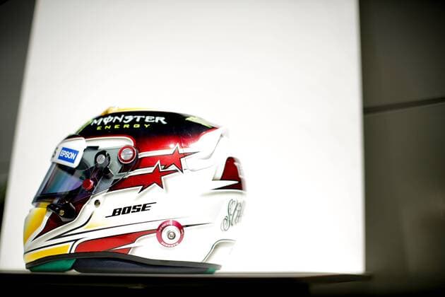 Motorsports: FIA Formula One World Championship WM Weltmeisterschaft 2015, Grand Prix of Australia, helmet of 44 Lewis Hamilton (GBR, Mercedes AMG Petronas Formula One Team) - ZUMAg147