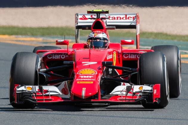March 13, 2015: Kimi Raikkonen (FIN) 7 from the Scuderia Ferrari team exits turn 3 at the 2015 Australian Formula One Grand Prix at Albert Park, Melbourne, Australia. Sydney Low Cal Media Formula One 2015: Australia MAR 13 - ZUMAc04_