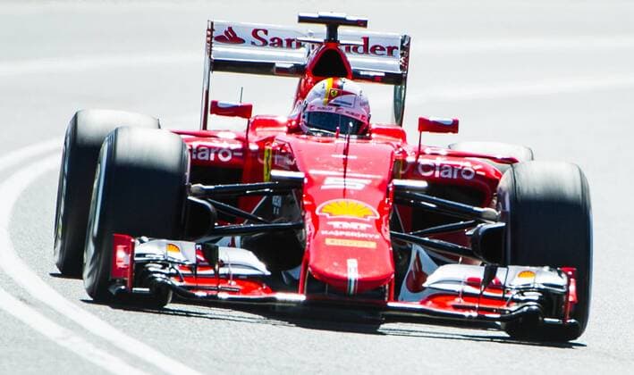 (150313) -- MELBOURNE, March 13, 2015 -- Scuderia Ferrari Formula One driver Sebastian Vettel of Germany races during the first practice session ahead of Australian Formula One Grand Prix at Albert Park in Melbourne, Australia, March 13, 2015. ) (SP)AUSTRALIA-MELBOURNE-F1-PRACTICE SEESION BaixXue 