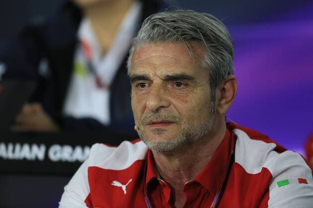 13.03.2015. Melbourne, Australia. Austalian Grand Prix. Friday Practice. Scuderia Ferrari Team Principle Maurizio Arrivabene during the FIA team press conference PK Pressekonferenz xLeannexBoonx  ActionPlus11604519