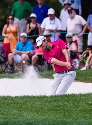 3 14 2015 - Palm Harbor FL, USA - Sean O hair with a shot out of the bunker onto the green of the 1st hole at the Innisbrook Resort (Copperhead) in Palm Harbor FL. DelMecum Cal Media PGA Golf Herren Golf 2015: Valspar Championship Round 3 MARCH 14 - ZUMAc04_