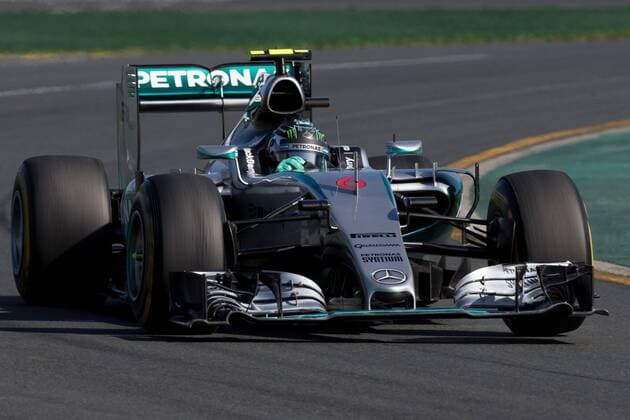March 15, 2015: Nico Rosberg (DEU) 6 from the Mercedes AMG Petronas F1 Team rounds turn 2 during the 2015 Australian Formula One Grand Prix at Albert Park, Melbourne, Australia. Sydney Low Cal Media Formula One 2015: Australia MAR 15 - ZUMAc04_