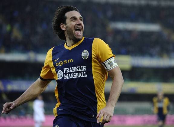 Db Verona 15 03 2015 - campionato di calcio serie A Hellas Verona vs SSC Neapel - Torjubel Luca Toni 