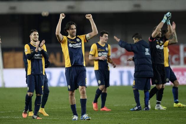 Db Verona 15 03 2015 - campionato di calcio serie A Hellas Verona vs SSC Neapel - Schlussjubel Luca Toni 