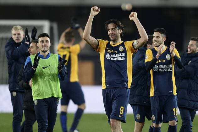 Db Verona 15 03 2015 - campionato di calcio serie A Hellas Verona vs SSC Neapel - Schlussjubel Luca Toni 